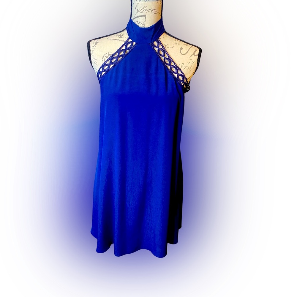 Lulus Boho Backless Crochet Lace Dress Sz S